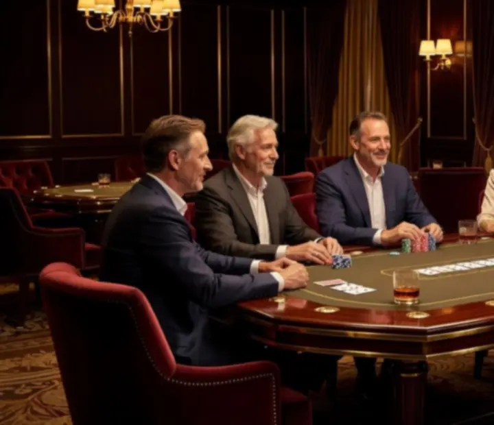 Table de poker avec jetons et cartes dans un salon de cartes &eacute;l&eacute;gant