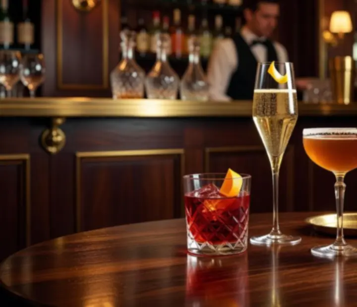 Cocktails et verres de vin dans l'ambiance chaleureuse du restaurant Savorellee