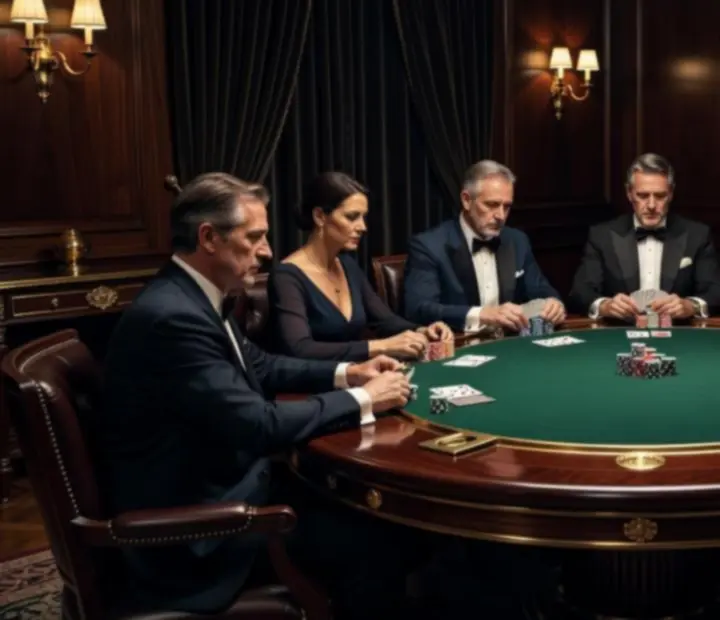 Ambiance chaleureuse autour d'une table de poker au sein du restaurant Savorellee